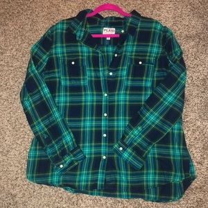 Blue Flannel Button Down